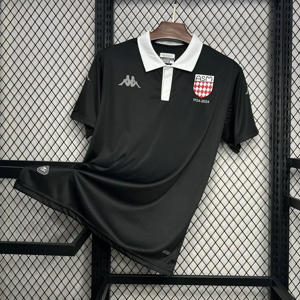 Maillot AS Monaco foot noir 2024 2025