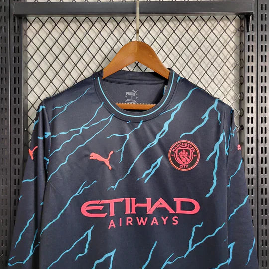 Maillot Manchester City extérieur 2023 2024 manches longues